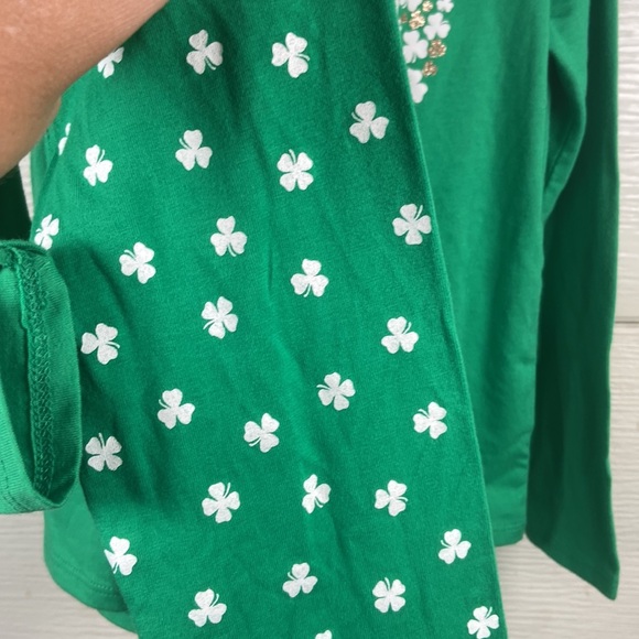 Girls Childrens Place Two Piece Green Shamrock Pant Set Size 5T‎ NWT - Picture 3 of 5